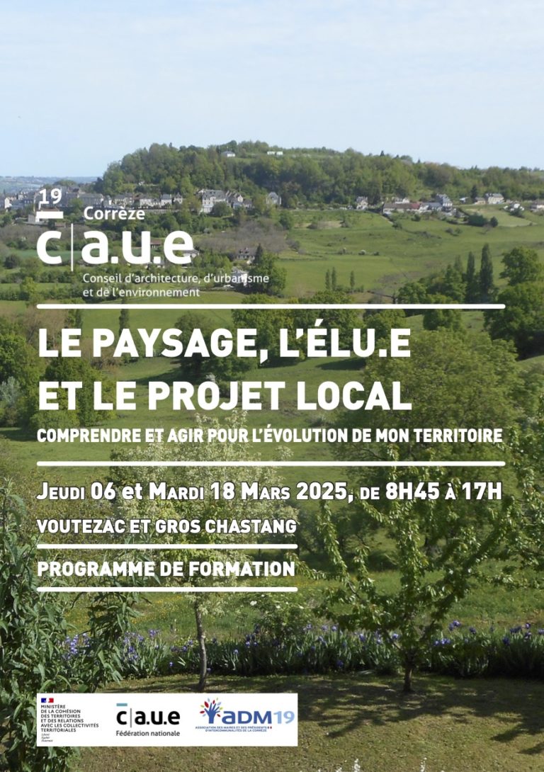 FORMATION le paysage, l’élu et le projet local I 6 et 18 mars 2025